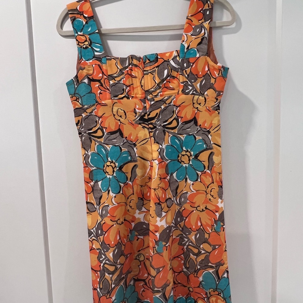 Vivi Dress In Parisian Flower Orange Miaou View 6